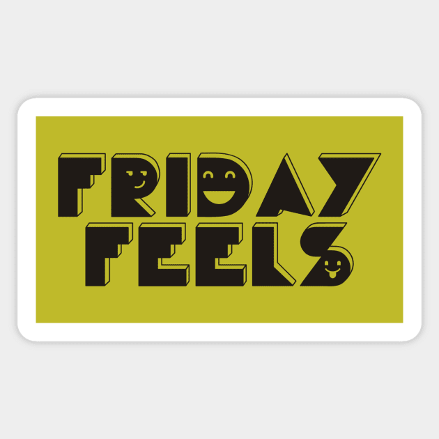 Friday Feels Sticker by SixThirtyDesign